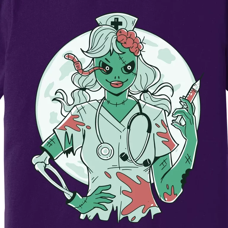 Zombie Nurse Spooky Halloween Premium T-Shirt