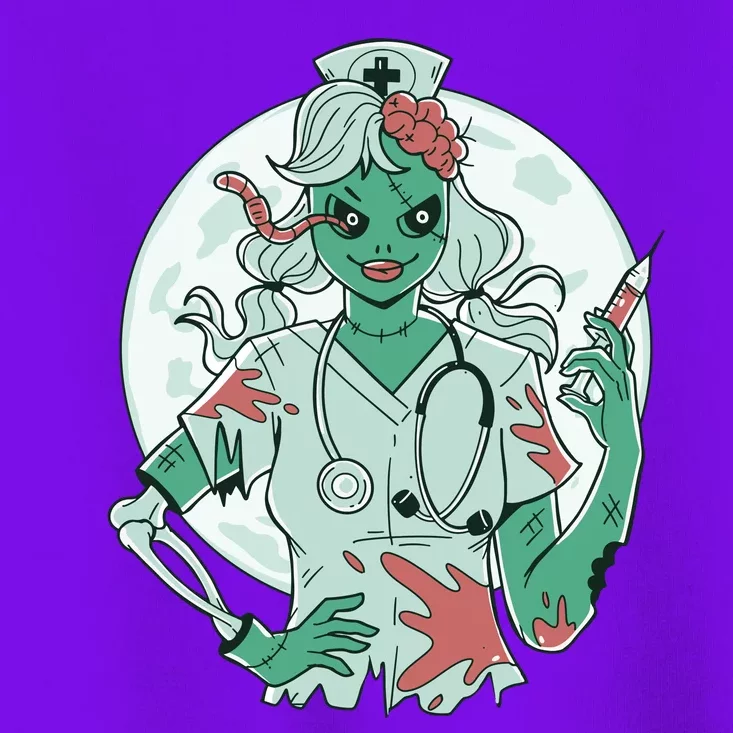 Zombie Nurse Spooky Halloween Toddler T-Shirt