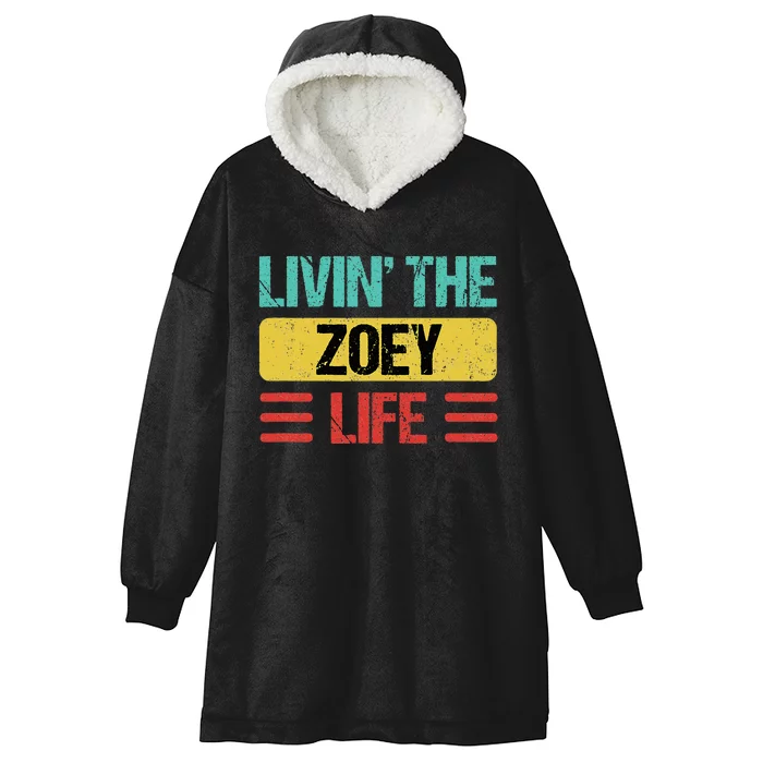 Zoey Name Hooded Wearable Blanket