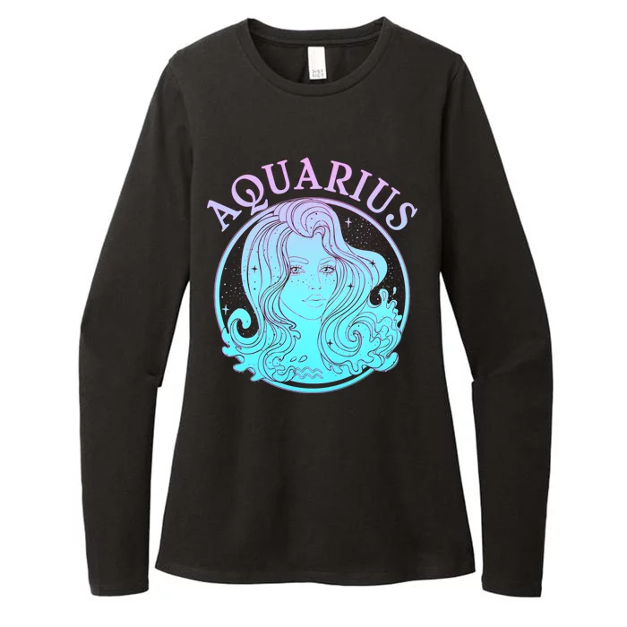 Zodiac Aquarius Lady Womens CVC Long Sleeve Shirt