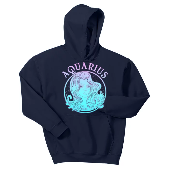 Zodiac Aquarius Lady Kids Hoodie