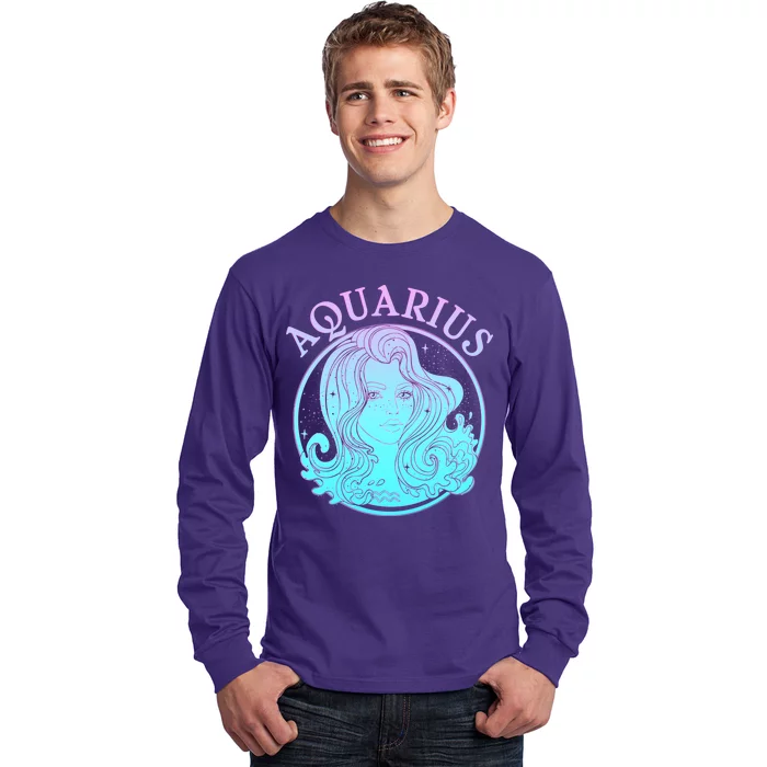 Zodiac Aquarius Lady Long Sleeve Shirt