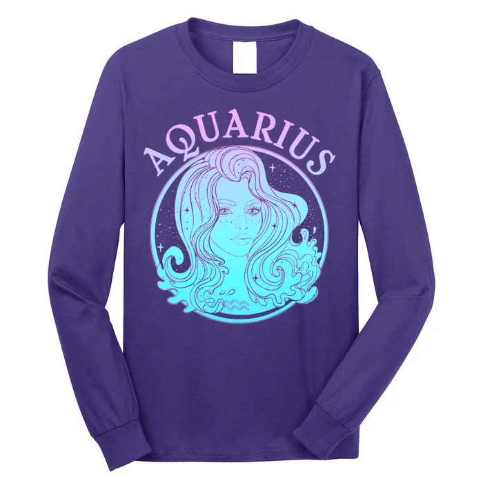 Zodiac Aquarius Lady Long Sleeve Shirt