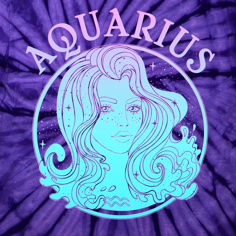 Zodiac Aquarius Lady Tie-Dye T-Shirt