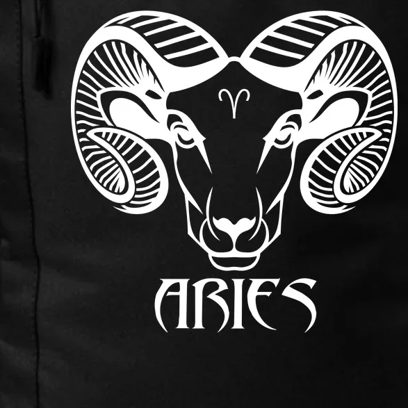 Zodiac Aries Ram Horns Face Daily Commute Backpack