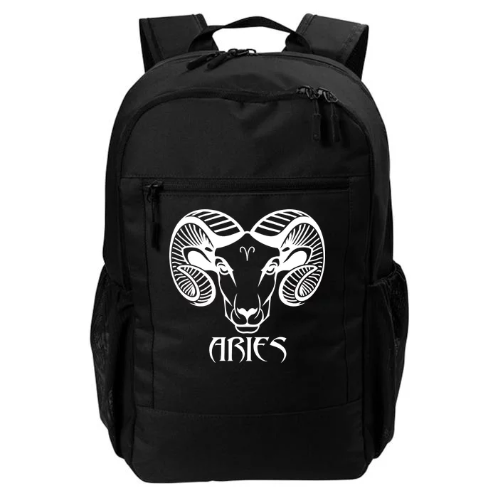 Zodiac Aries Ram Horns Face Daily Commute Backpack