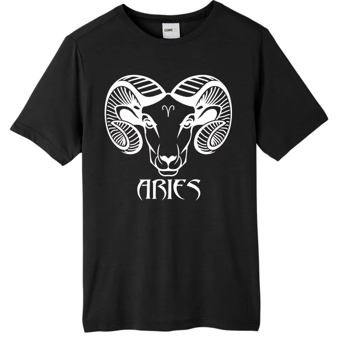 Zodiac Aries Ram Horns Face ChromaSoft Performance T-Shirt