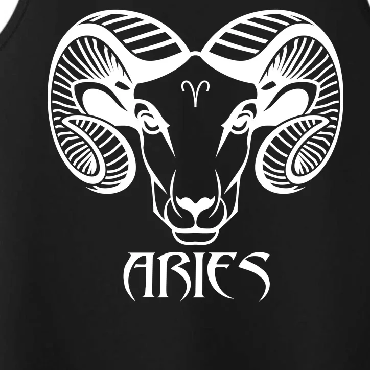 Zodiac Aries Ram Horns Face Performance Tank