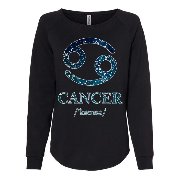 Zodiac Birthday Cancer Vintage Womens California Wash Sweatshirt