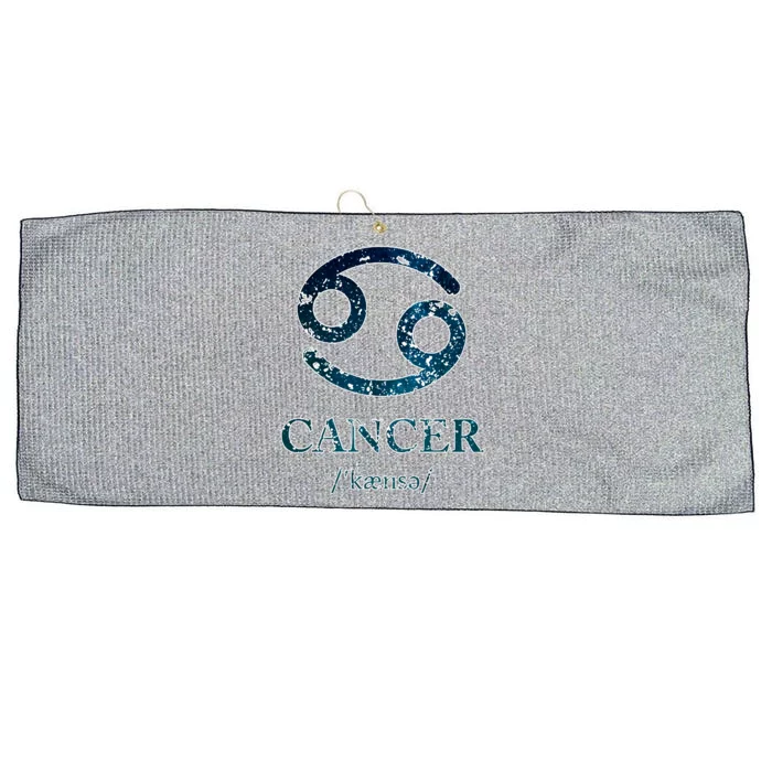 Zodiac Birthday Cancer Vintage Large Microfiber Waffle Golf Towel