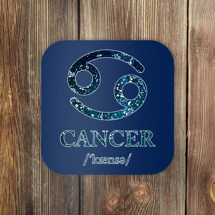 Zodiac Birthday Cancer Vintage Coaster