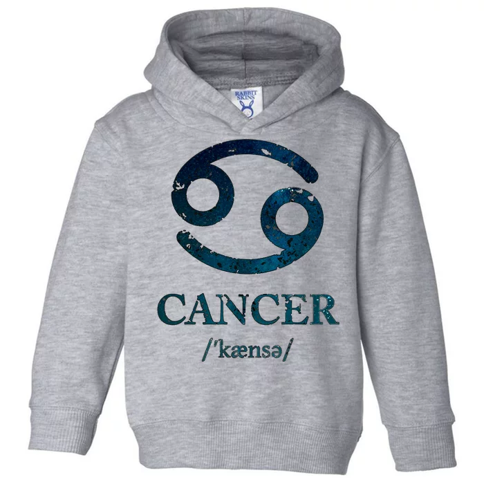 Zodiac Birthday Cancer Vintage Toddler Hoodie