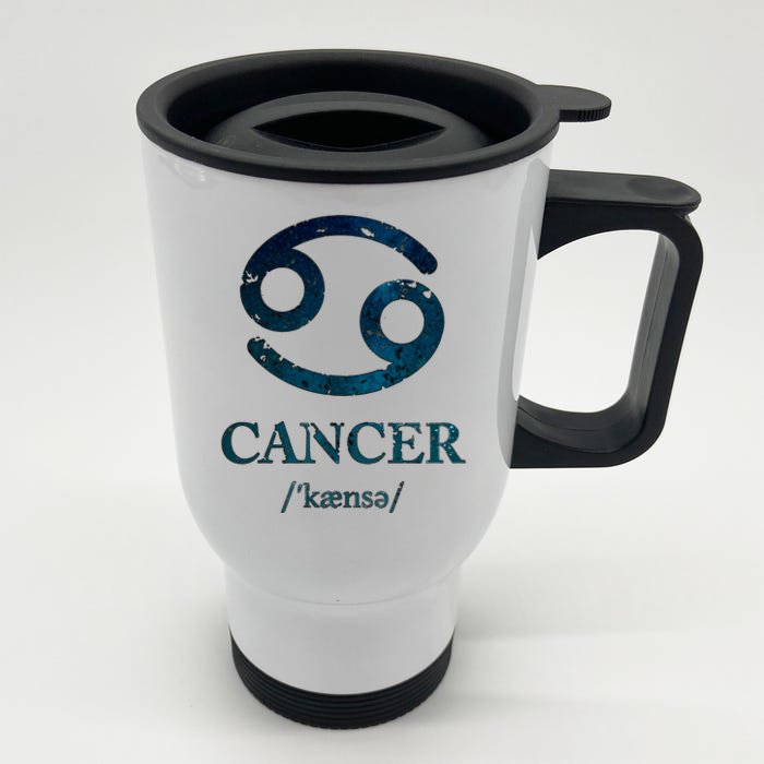 Zodiac Birthday Cancer Vintage Front & Back Stainless Steel Travel Mug