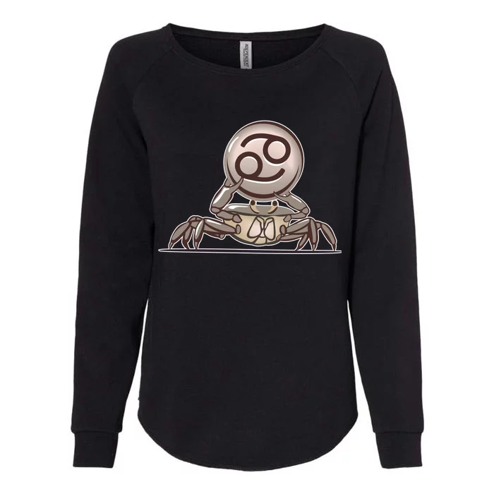 Zodiac Cancer Icon Gem Womens California Wash Sweatshirt