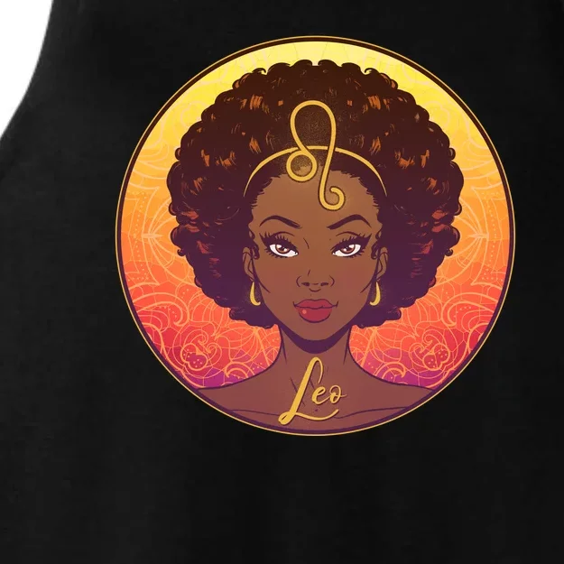 Zodiac Leo African American Black Woman Ladies Tri-Blend Wicking Tank