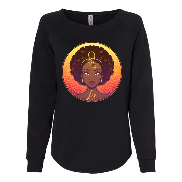 Zodiac Leo African American Black Woman Womens California Wash Sweatshirt