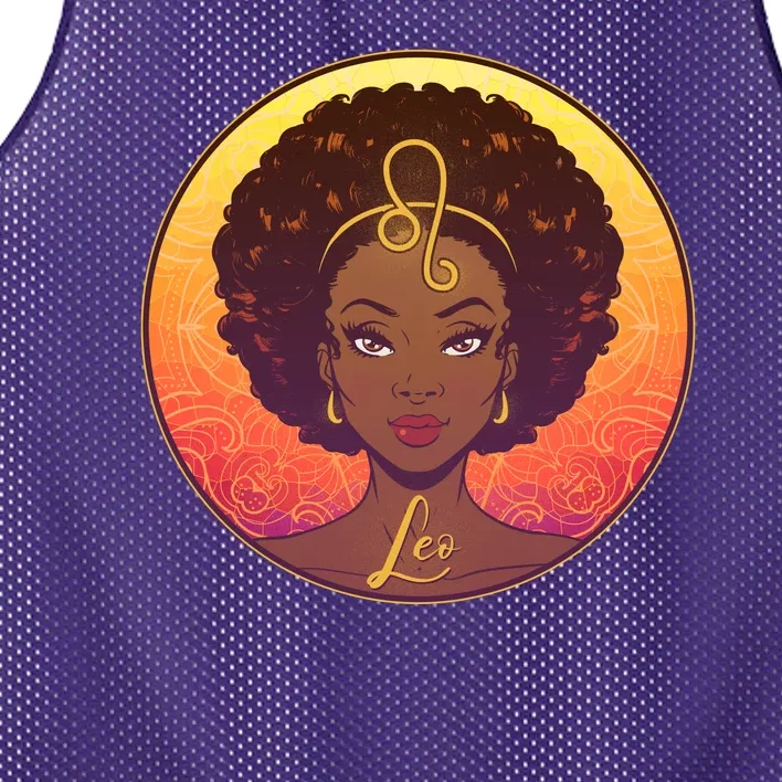 Zodiac Leo African American Black Woman Mesh Reversible Basketball Jersey Tank