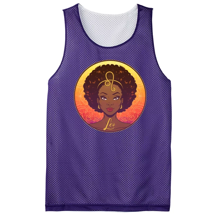 Zodiac Leo African American Black Woman Mesh Reversible Basketball Jersey Tank