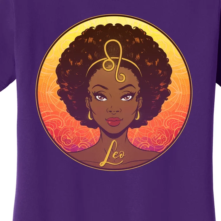 Zodiac Leo African American Black Woman Women's T-Shirt