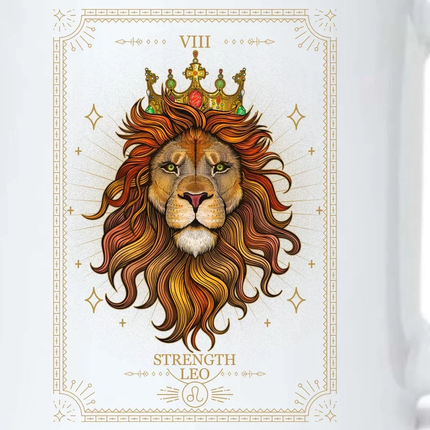 Zodiac Leo Lion Tarot Card VIII Strength Black Color Changing Mug