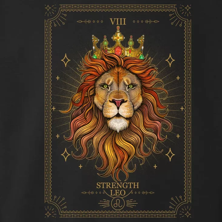 Zodiac Leo Lion Tarot Card VIII Strength Toddler Hoodie