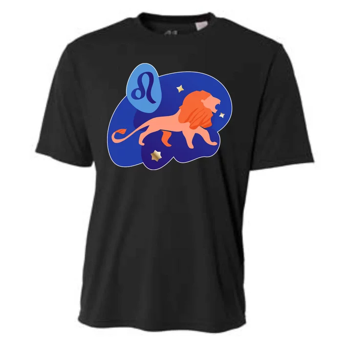 Zodiac Leo Simple Lion Cooling Performance Crew T-Shirt