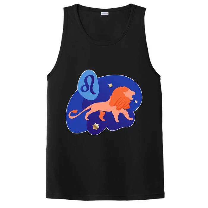 Zodiac Leo Simple Lion Performance Tank