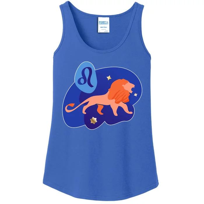 Zodiac Leo Simple Lion Ladies Essential Tank