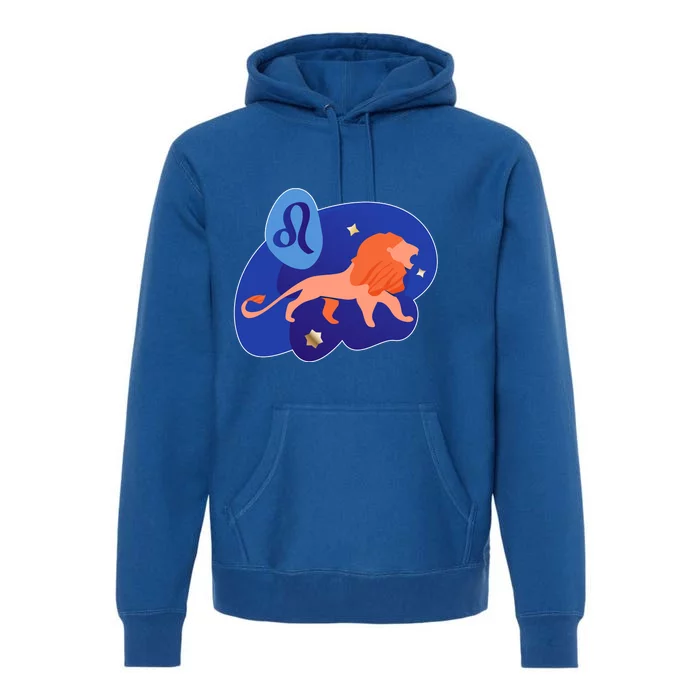 Zodiac Leo Simple Lion Premium Hoodie