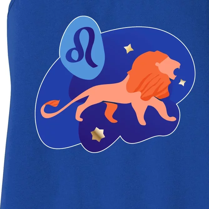 Zodiac Leo Simple Lion Women's Racerback Tank