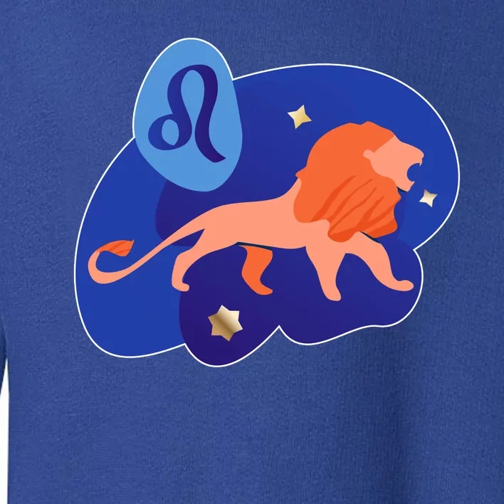 Zodiac Leo Simple Lion Toddler Sweatshirt