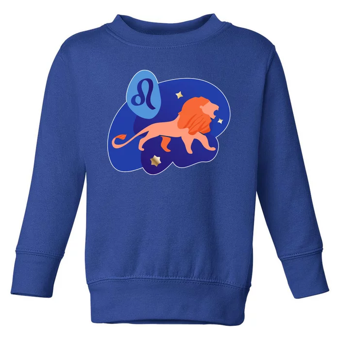 Zodiac Leo Simple Lion Toddler Sweatshirt