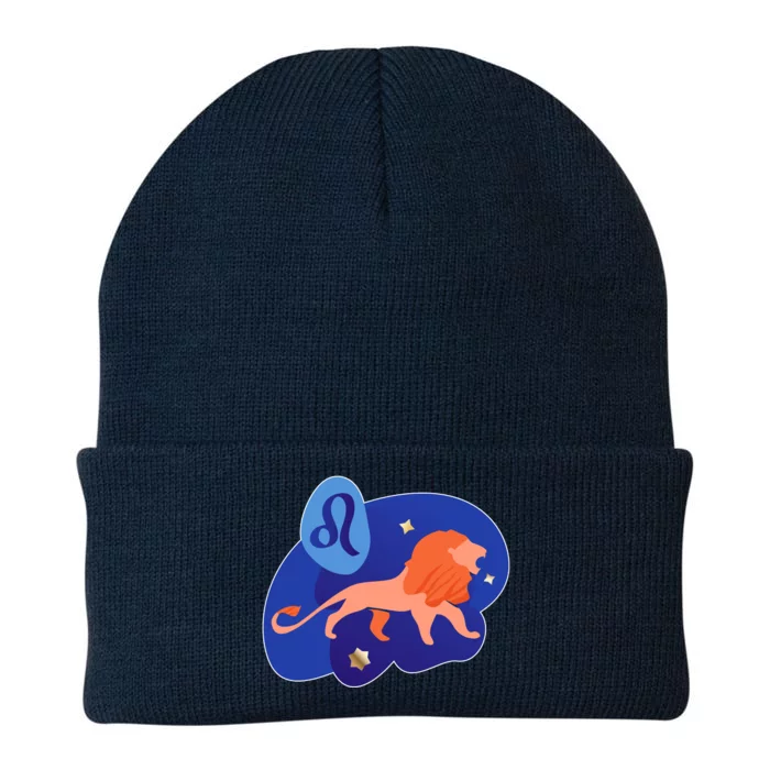 Zodiac Leo Simple Lion Knit Cap Winter Beanie