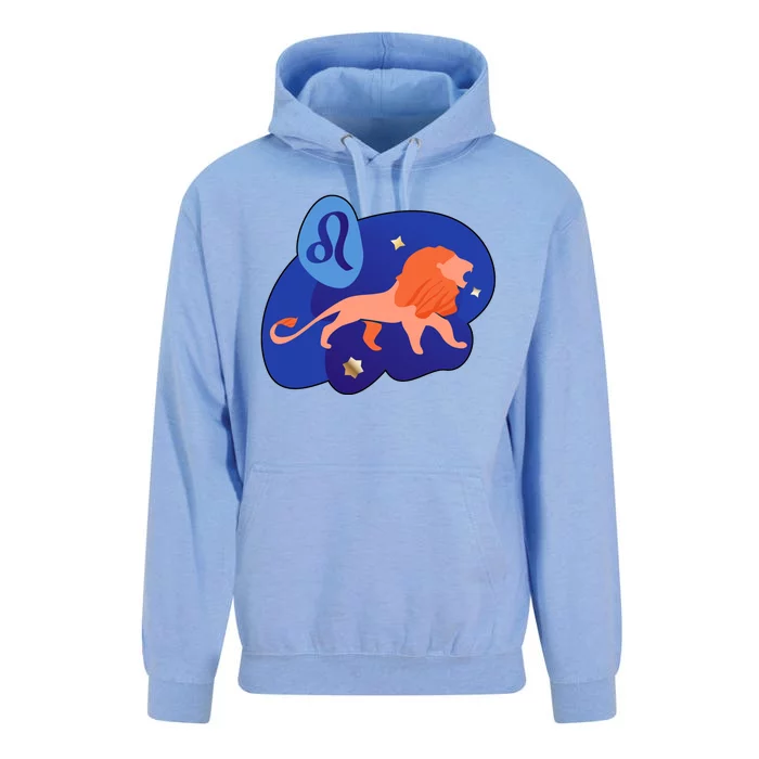 Zodiac Leo Simple Lion Unisex Surf Hoodie