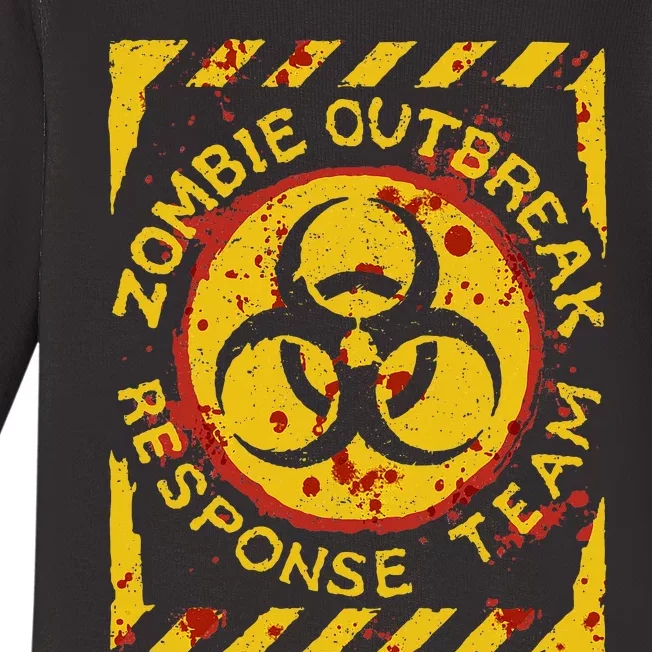 Zombie Outbreak Halloween Response Team Baby Long Sleeve Bodysuit