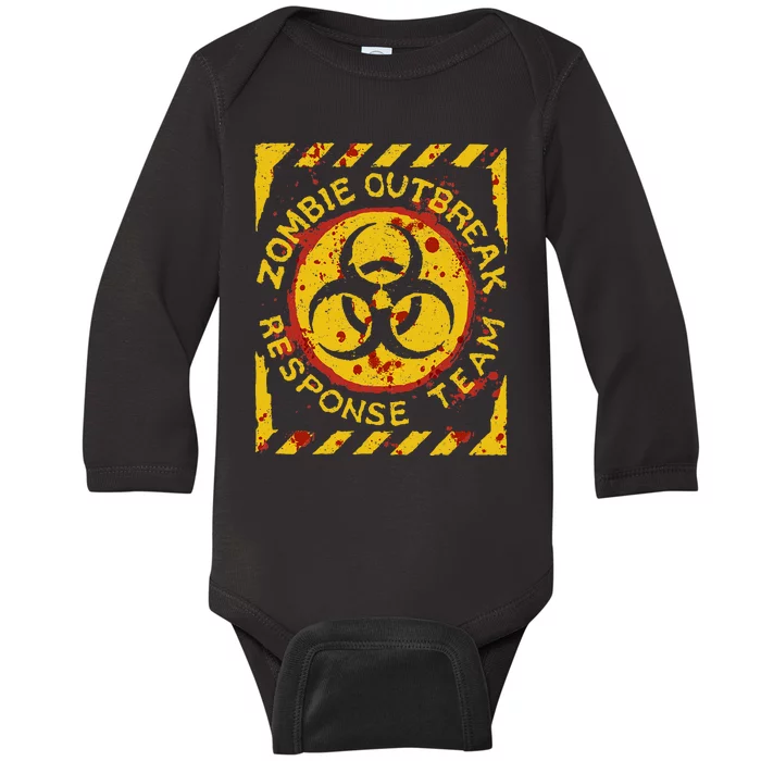 Zombie Outbreak Halloween Response Team Baby Long Sleeve Bodysuit