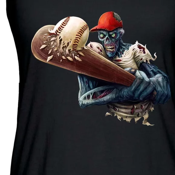 Zombie Baseball Batter Ladies Essential Flowy Tank