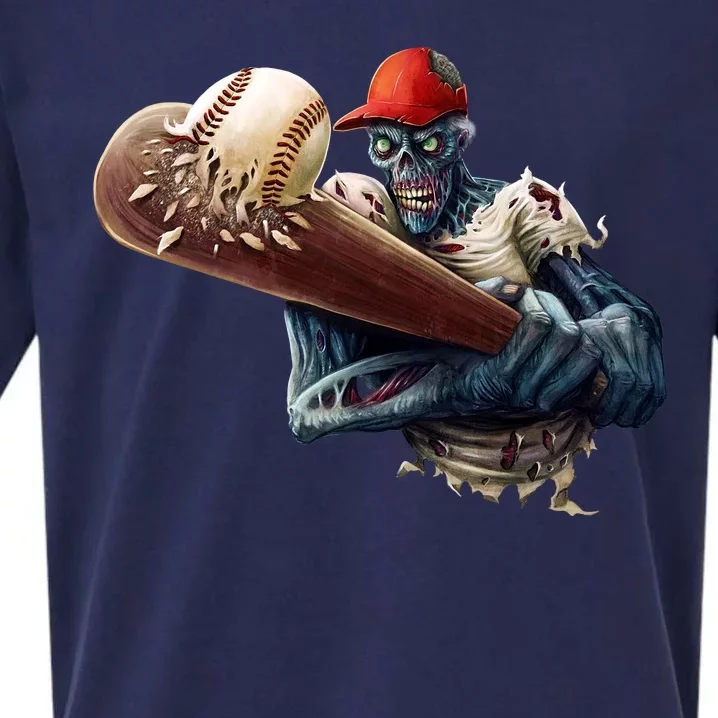 Zombie Baseball Batter Sueded Cloud Jersey T-Shirt