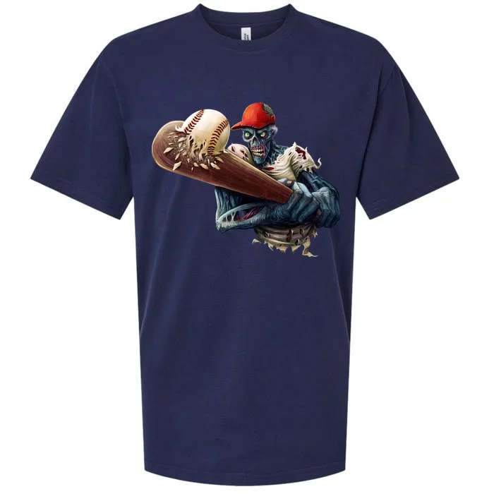 Zombie Baseball Batter Sueded Cloud Jersey T-Shirt