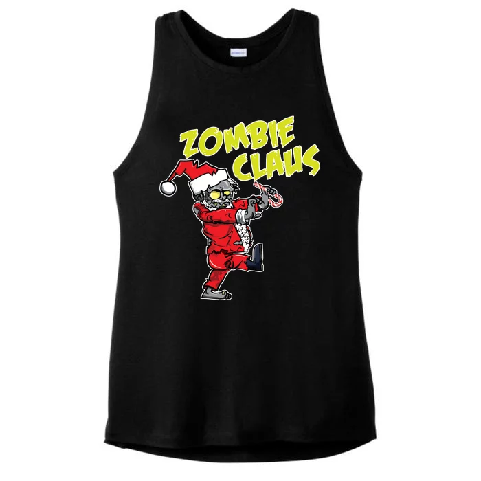 Zombie Claus Ladies Tri-Blend Wicking Tank