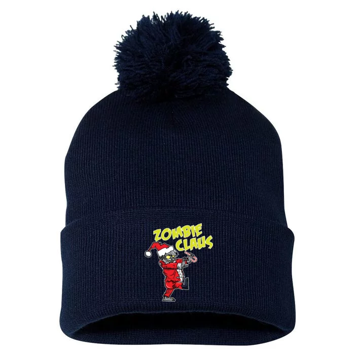 Zombie Claus Pom Pom 12in Knit Beanie