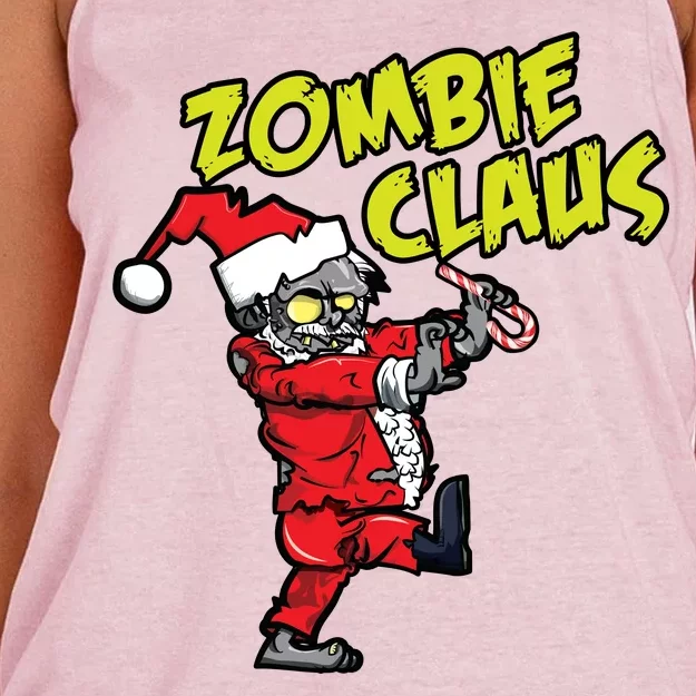 Zombie Claus Women's Knotted Racerback Tank