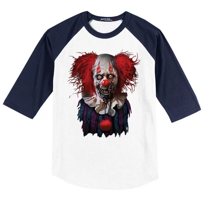 Zombie Clown Baseball Sleeve Shirt