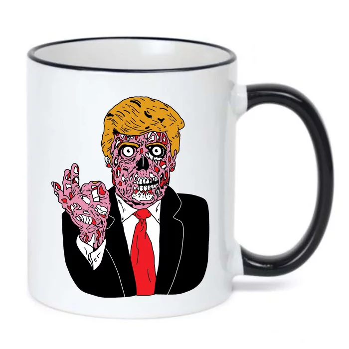 Zombie Donald Trump Funny Halloween Black Color Changing Mug