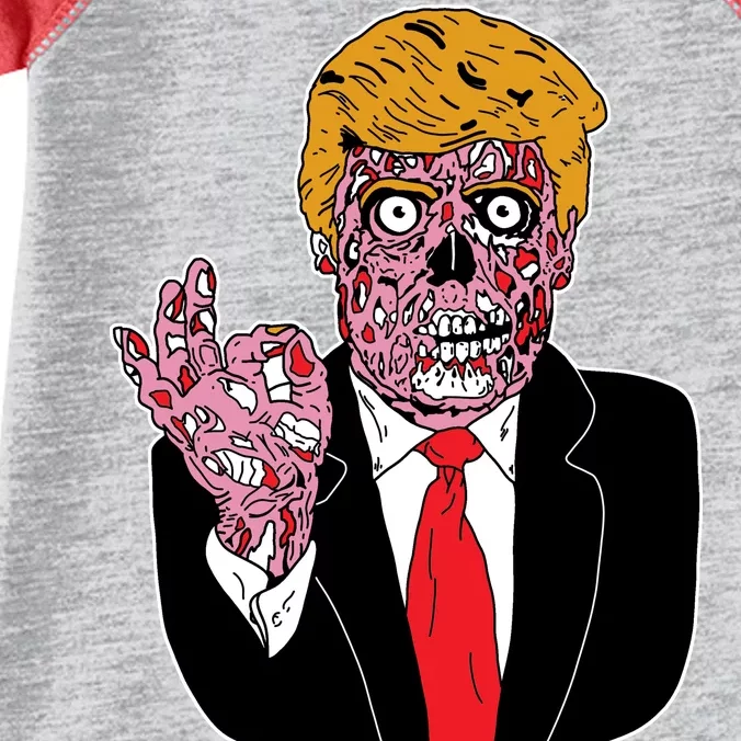 Zombie Donald Trump Funny Halloween Infant Baby Jersey Bodysuit