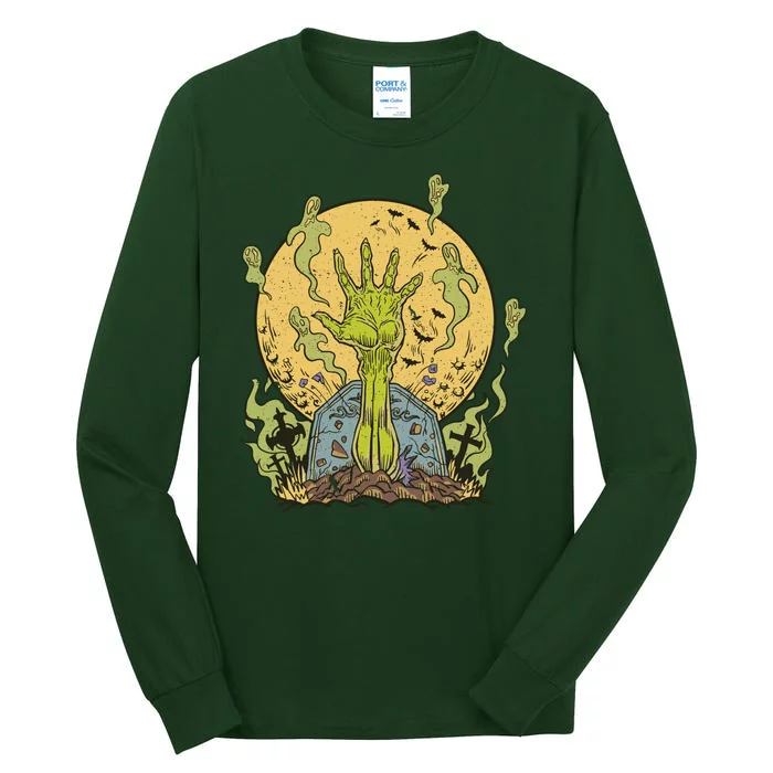 Zombie Hand Ghost Graveyard Tall Long Sleeve T-Shirt