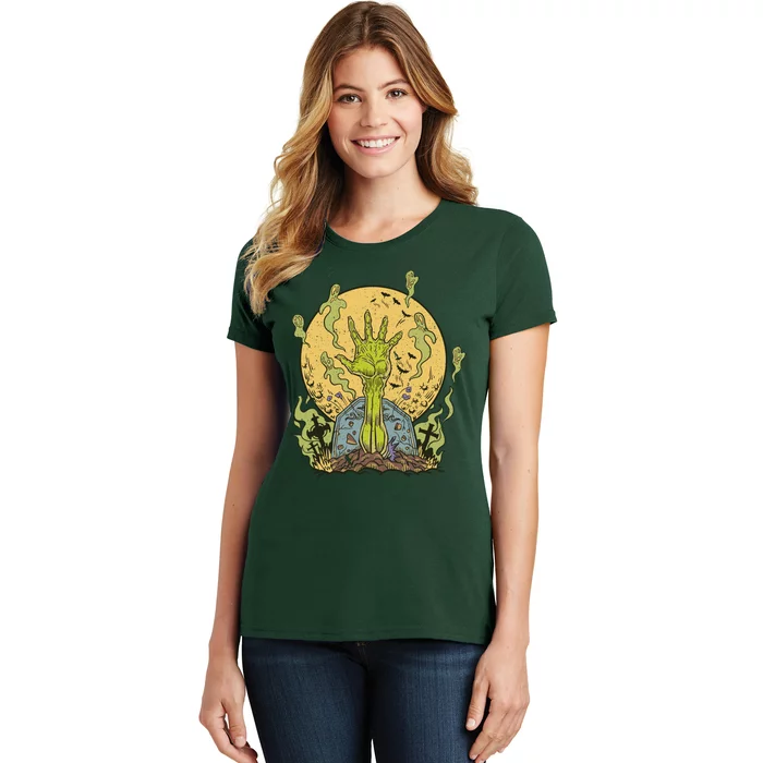 Zombie Hand Ghost Graveyard Women's T-Shirt