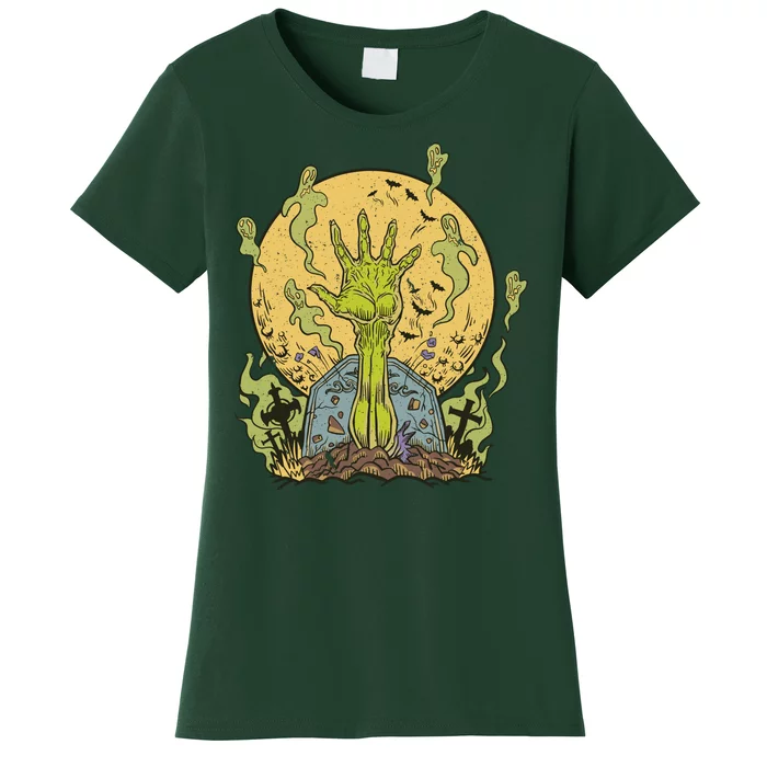 Zombie Hand Ghost Graveyard Women's T-Shirt