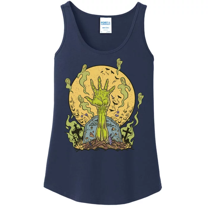 Zombie Hand Ghost Graveyard Ladies Essential Tank