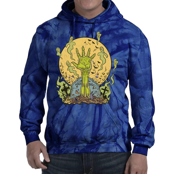 Zombie Hand Ghost Graveyard Tie Dye Hoodie